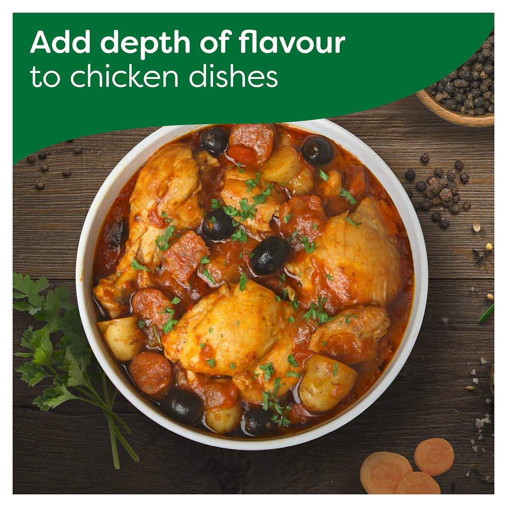 Knorr chicken stock gel texture close-up with aroma
