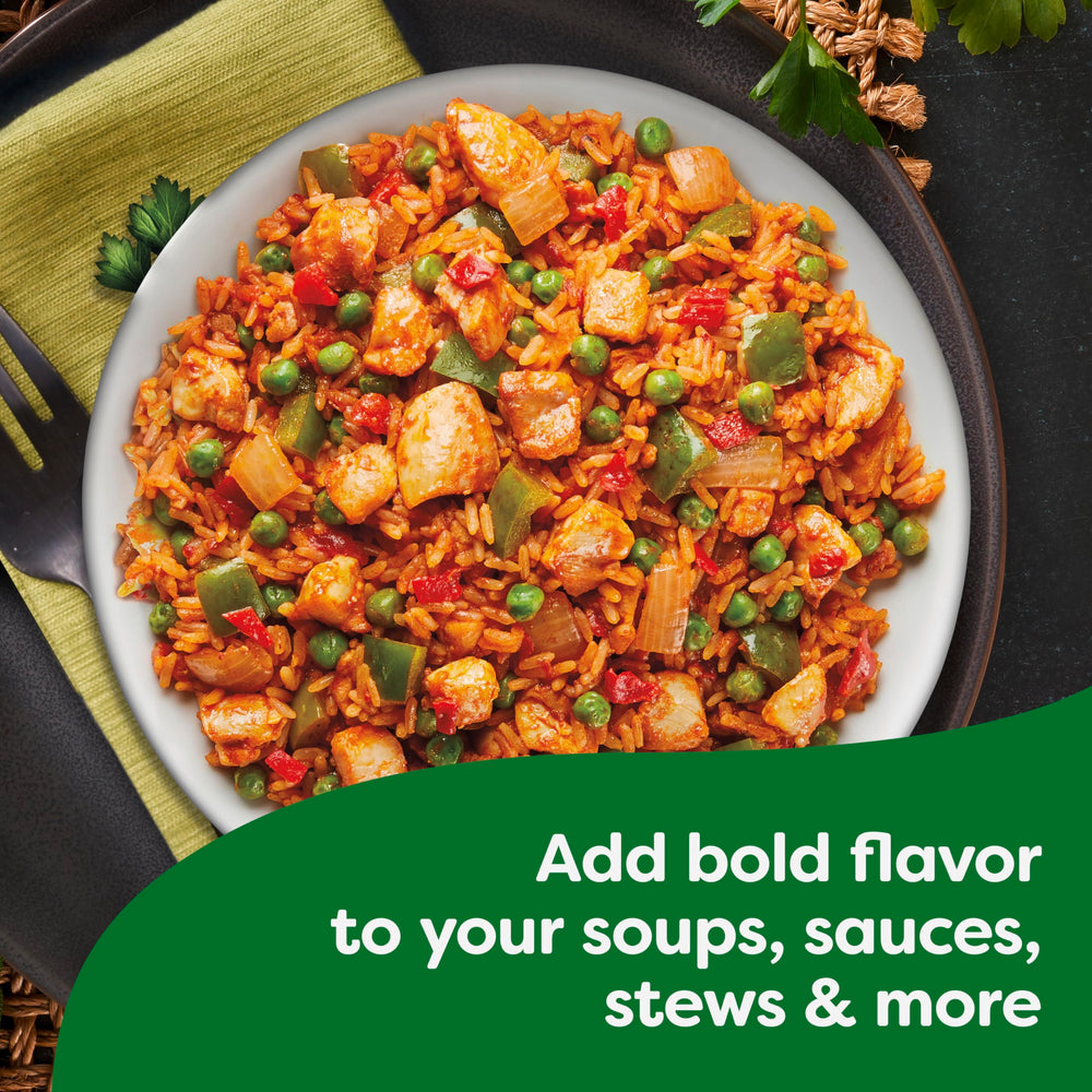 Cubes added to rice create a richer base