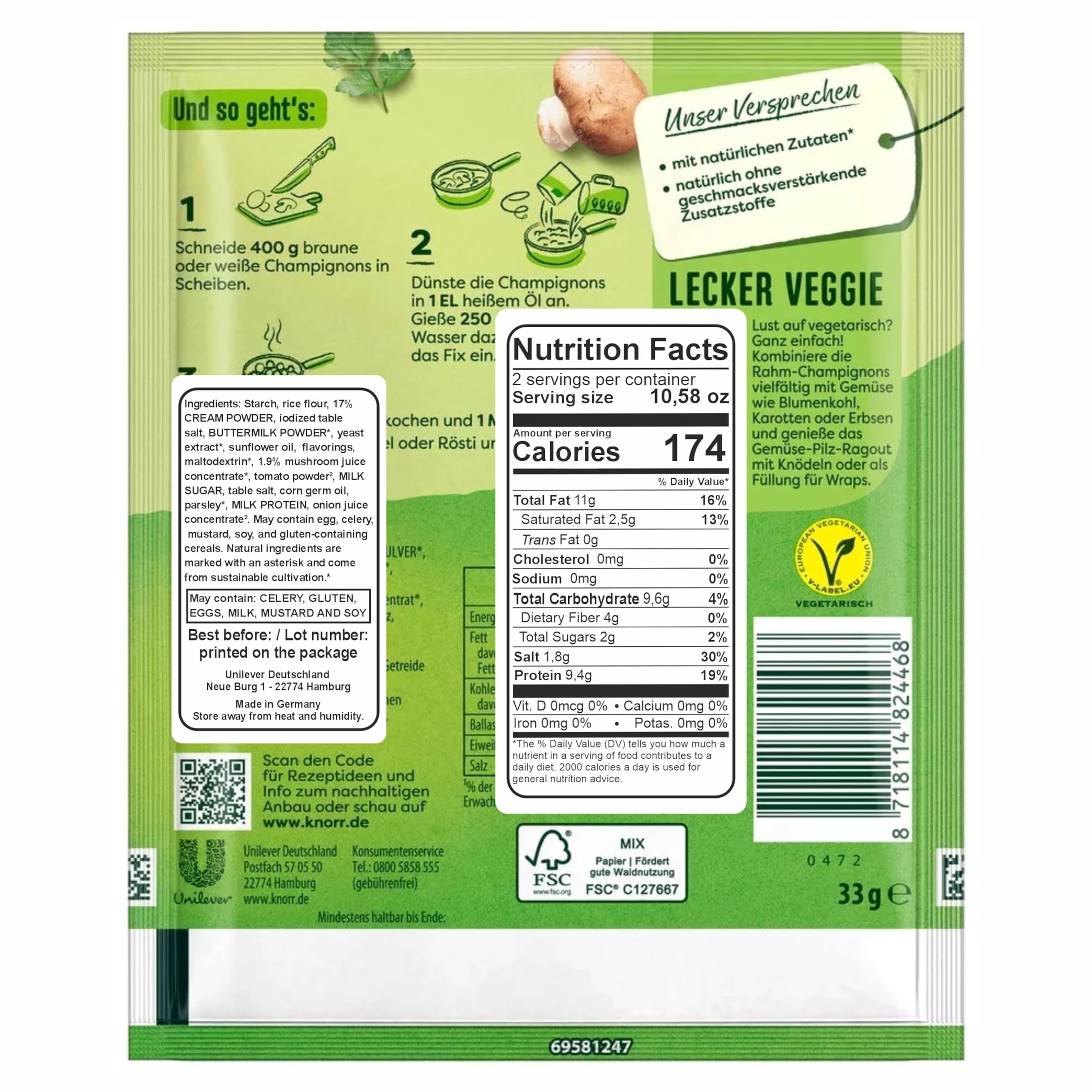 Knorr Fix Creamy Mushrooms sachets ready-to-use flavor base for weeknight pasta.