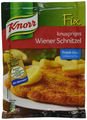 Knorr Fix Crispy Wiener Schnitzel pack of 4 on packaging, quick weeknight dinner.