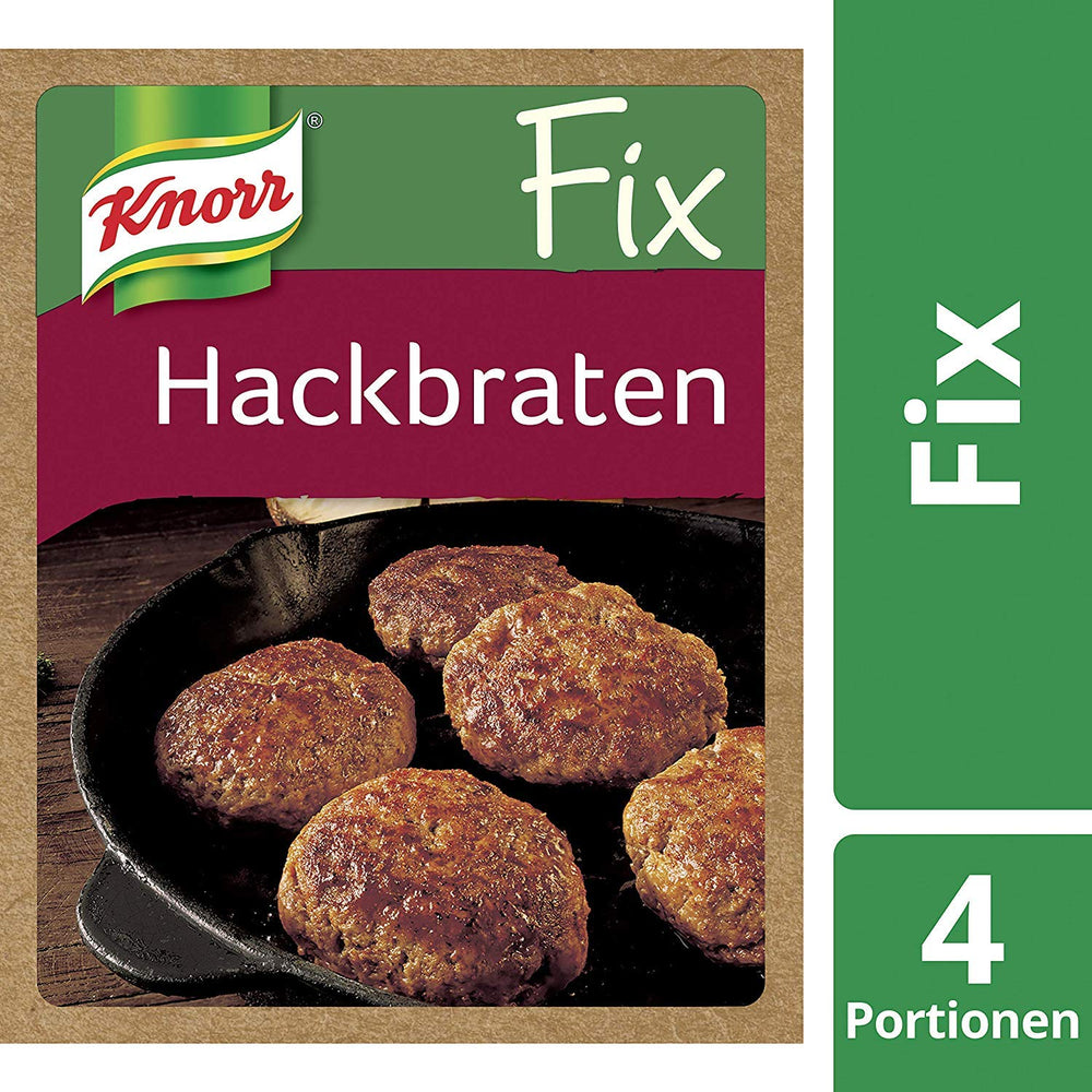 Knorr Fix Hackbraten meatballs cooking in hot oil for crisp texture.