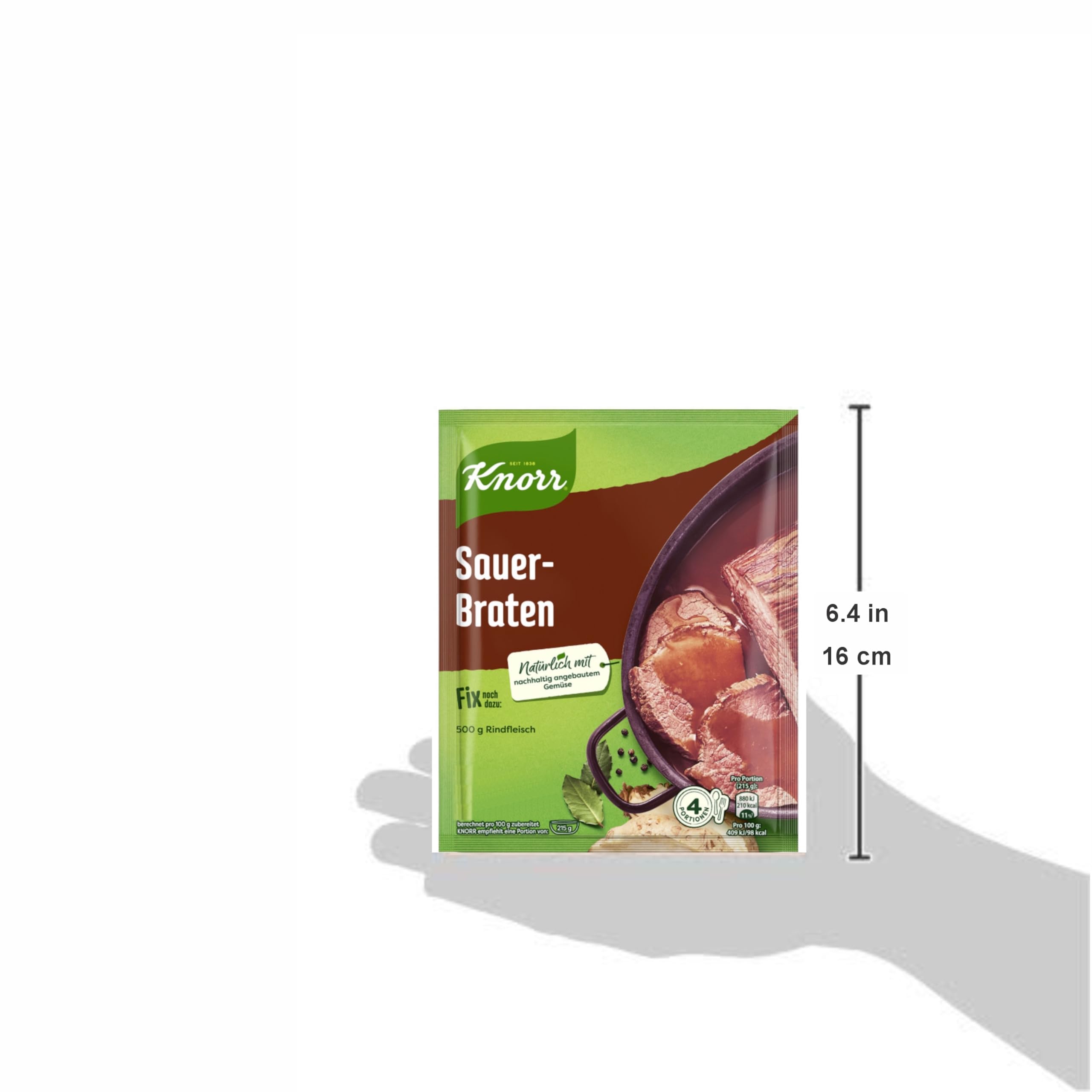 Knorr Fix Sauerbraten dinner table with prepared dish