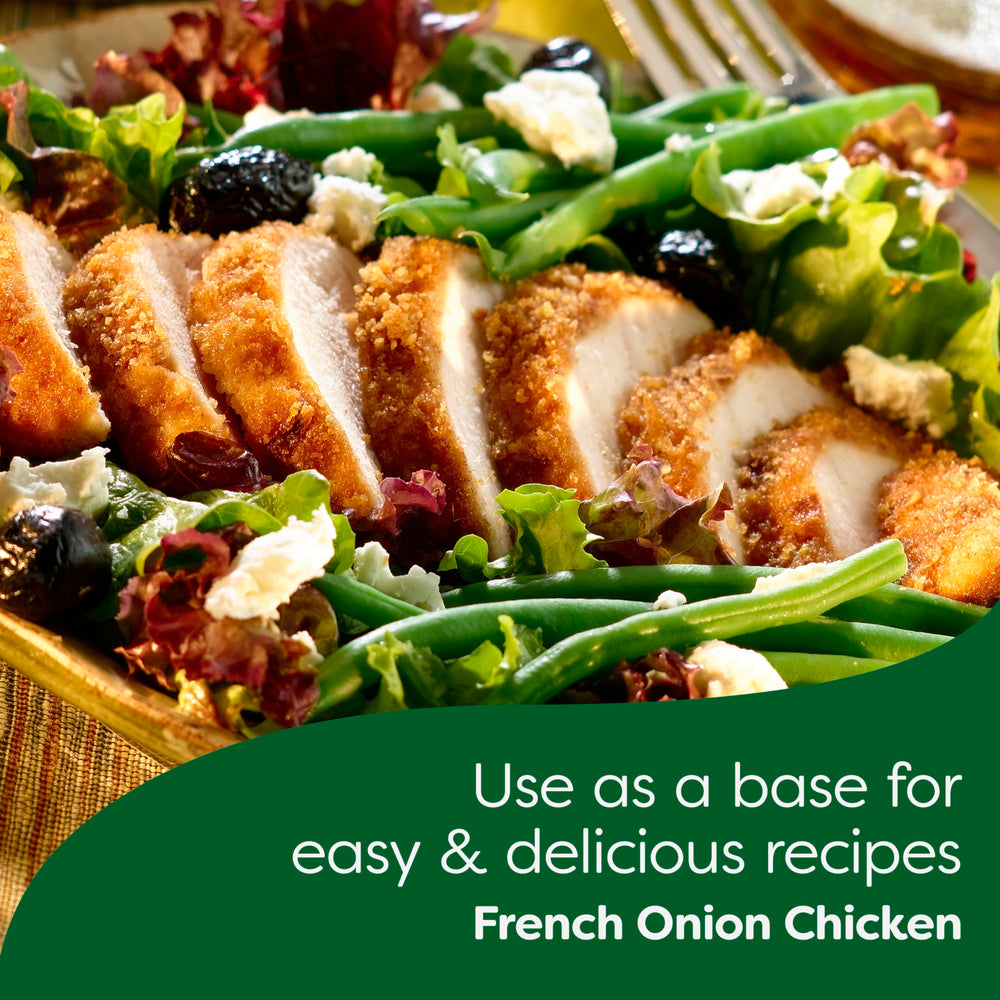 French Onion flavor as a topping for burgers using Knorr mix.