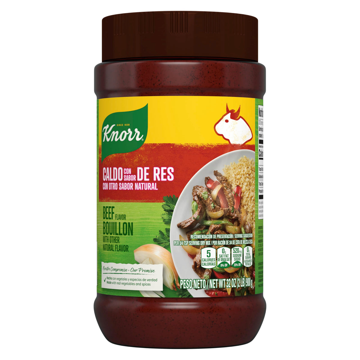 Knorr granulated beef bouillon pour enhances beef dishes with quick, rich flavor.