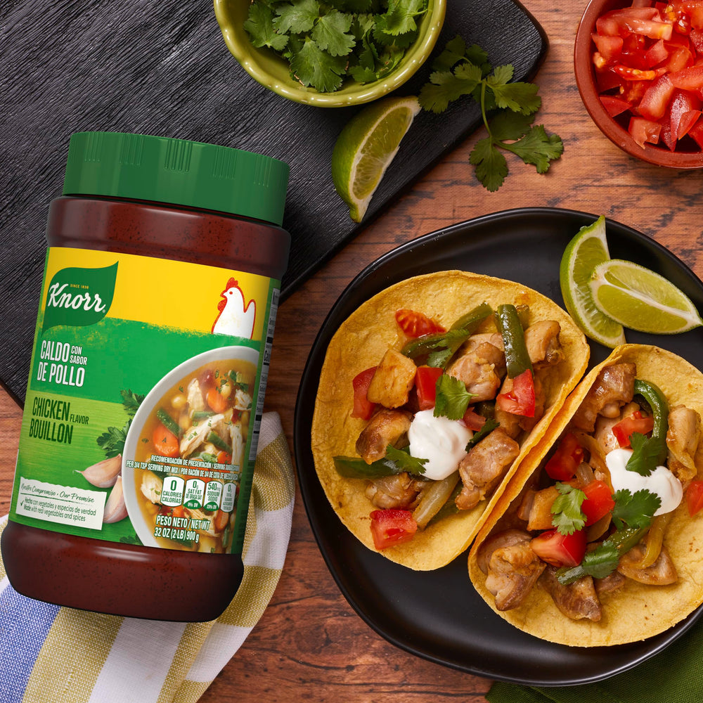 Knorr granulated chicken bouillon packaging — convenient 3-pack for pantry.