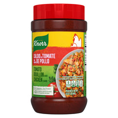 Knorr granulated chicken-tomato bouillon jar for versatile flavor base.