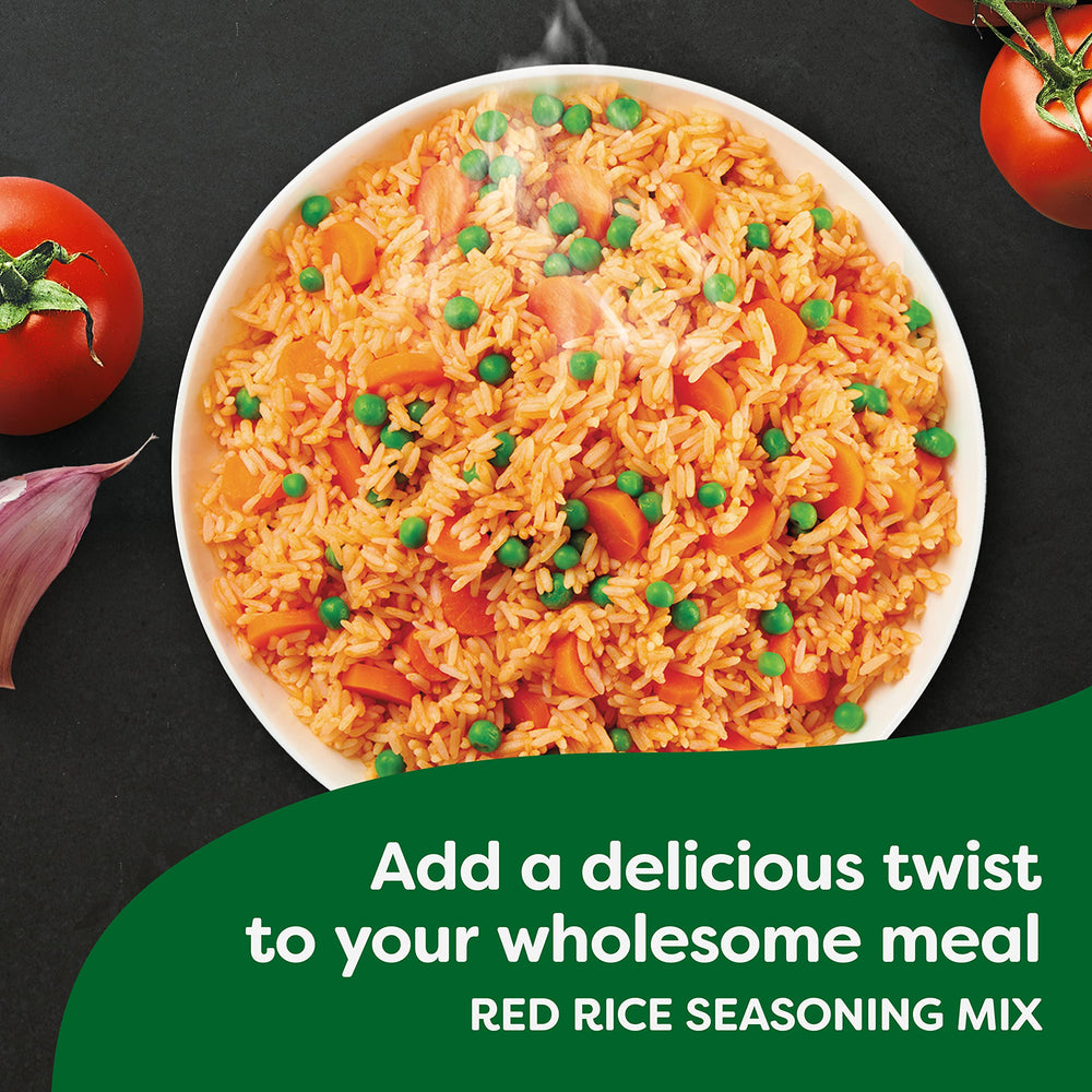 No garlic or salt needed with Knorr Mi Arroz red seasoning mix.