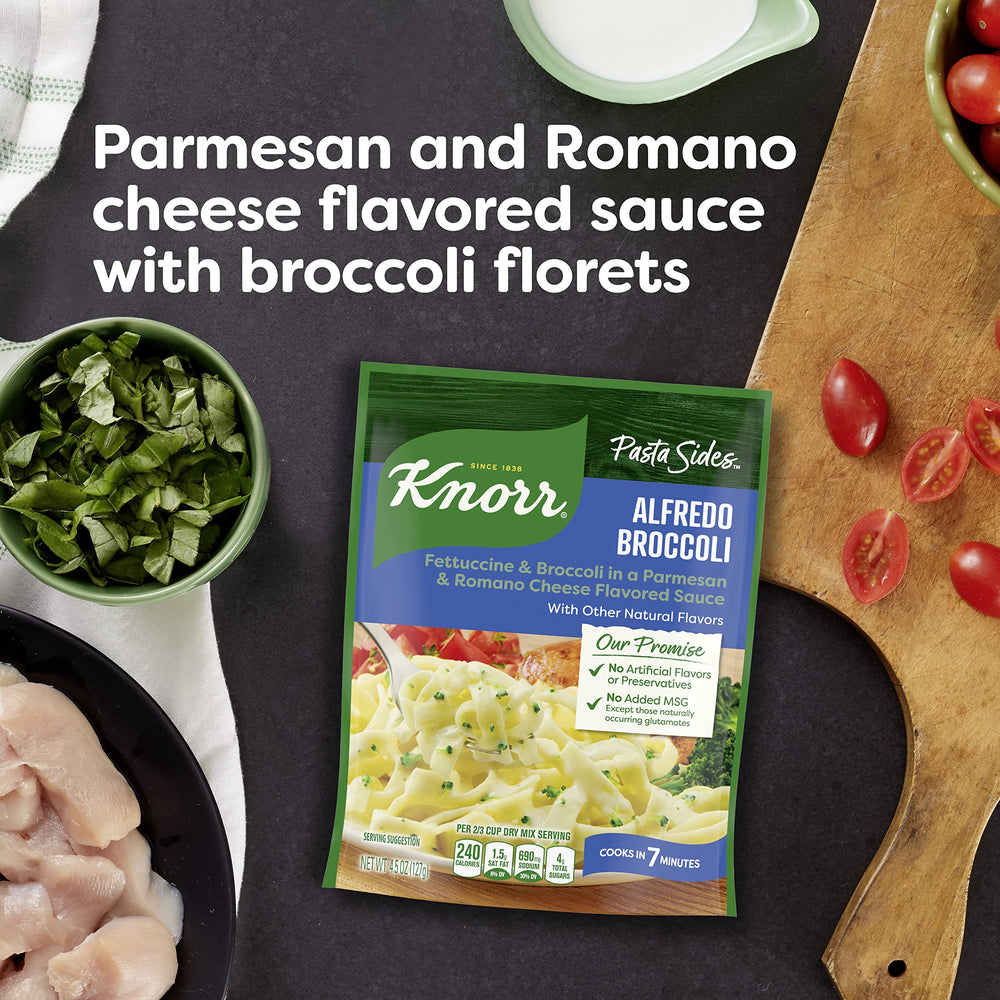 Broccoli florets add color and texture to the Knorr dish.
