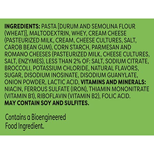 Close-up of Alfredo Broccoli sauce highlights rich cheese flavor.