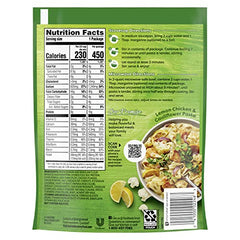 Knorr Pasta Sides Chicken Fettuccine ingredients with red peppers and parsley.
