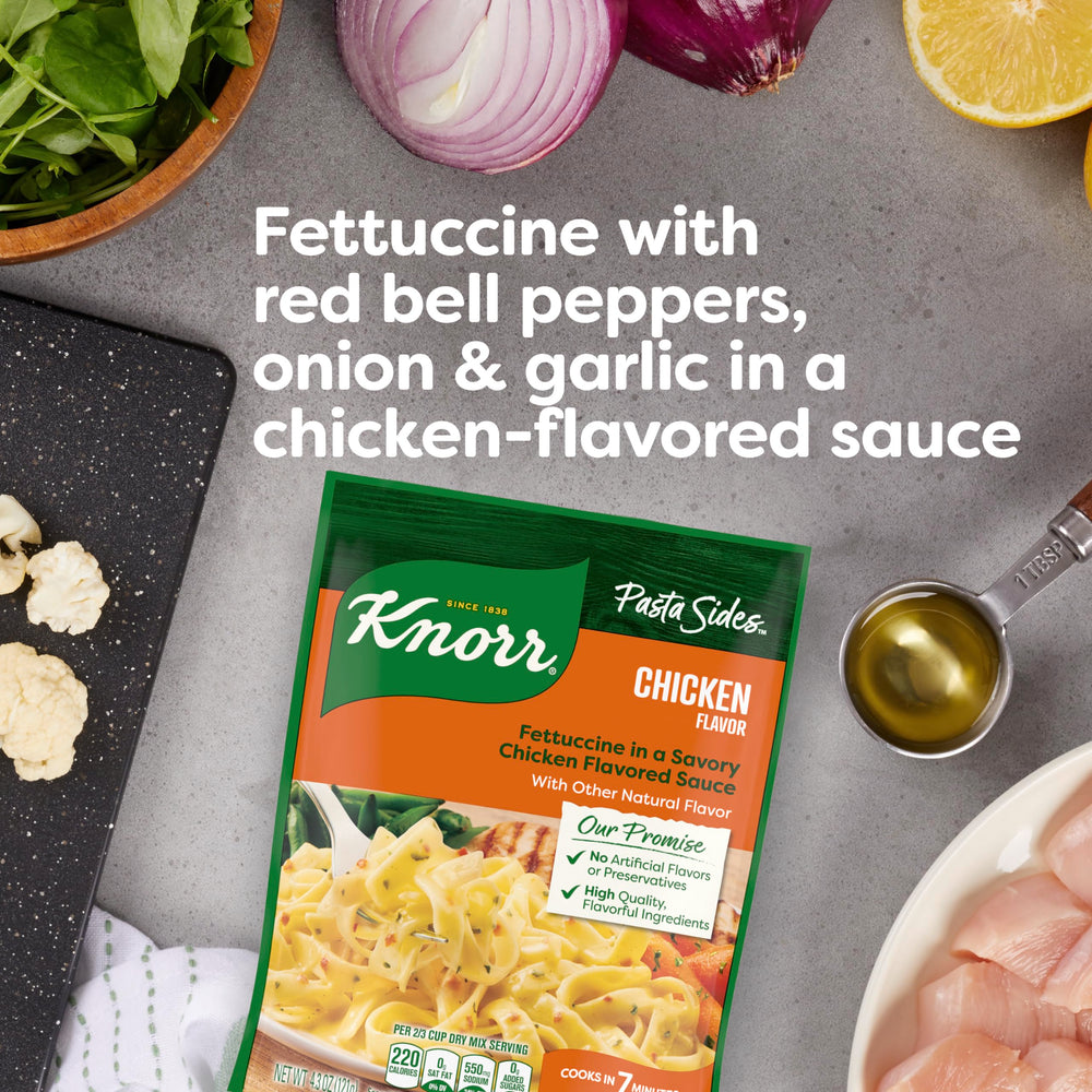 Knorr Pasta Sides Chicken Fettuccine meal base supports creative main dishes.