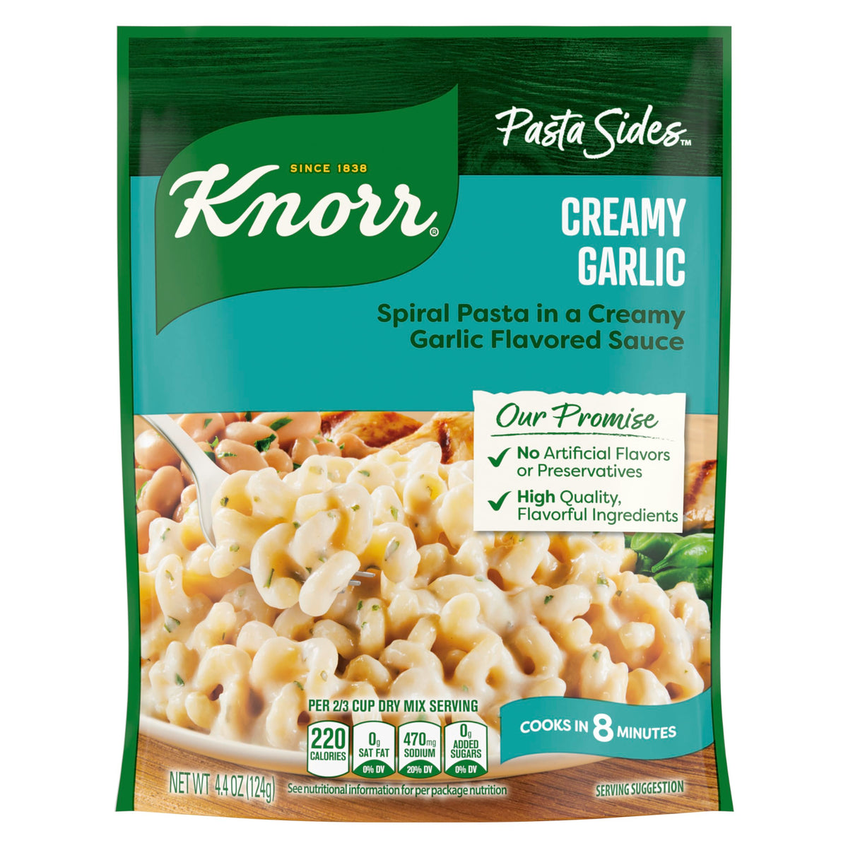 Knorr Pasta Sides Creamy Garlic bowl ready in minutes for a quick family dinner