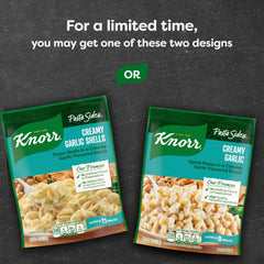 Knorr Pasta Sides Creamy Garlic packaging showcases convenient, versatile side dish.