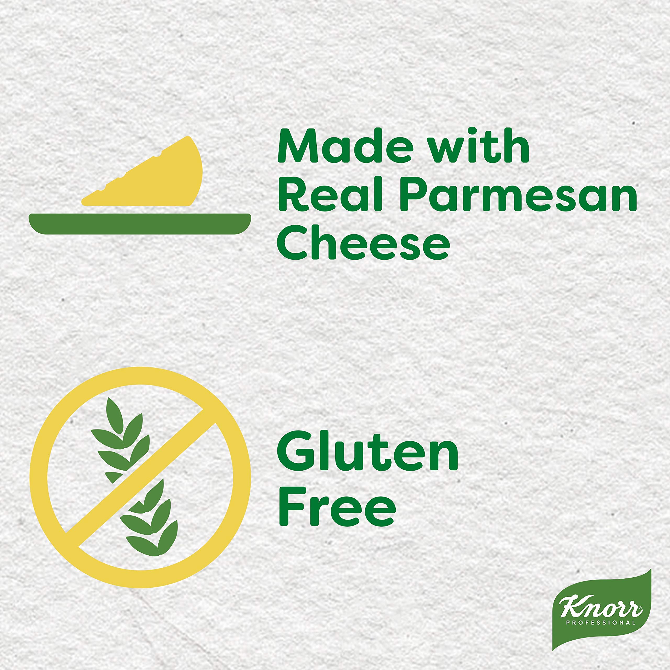 Knorr Professional Alfredo with Parmesan and cracked pepper signals classic flavor highlight.