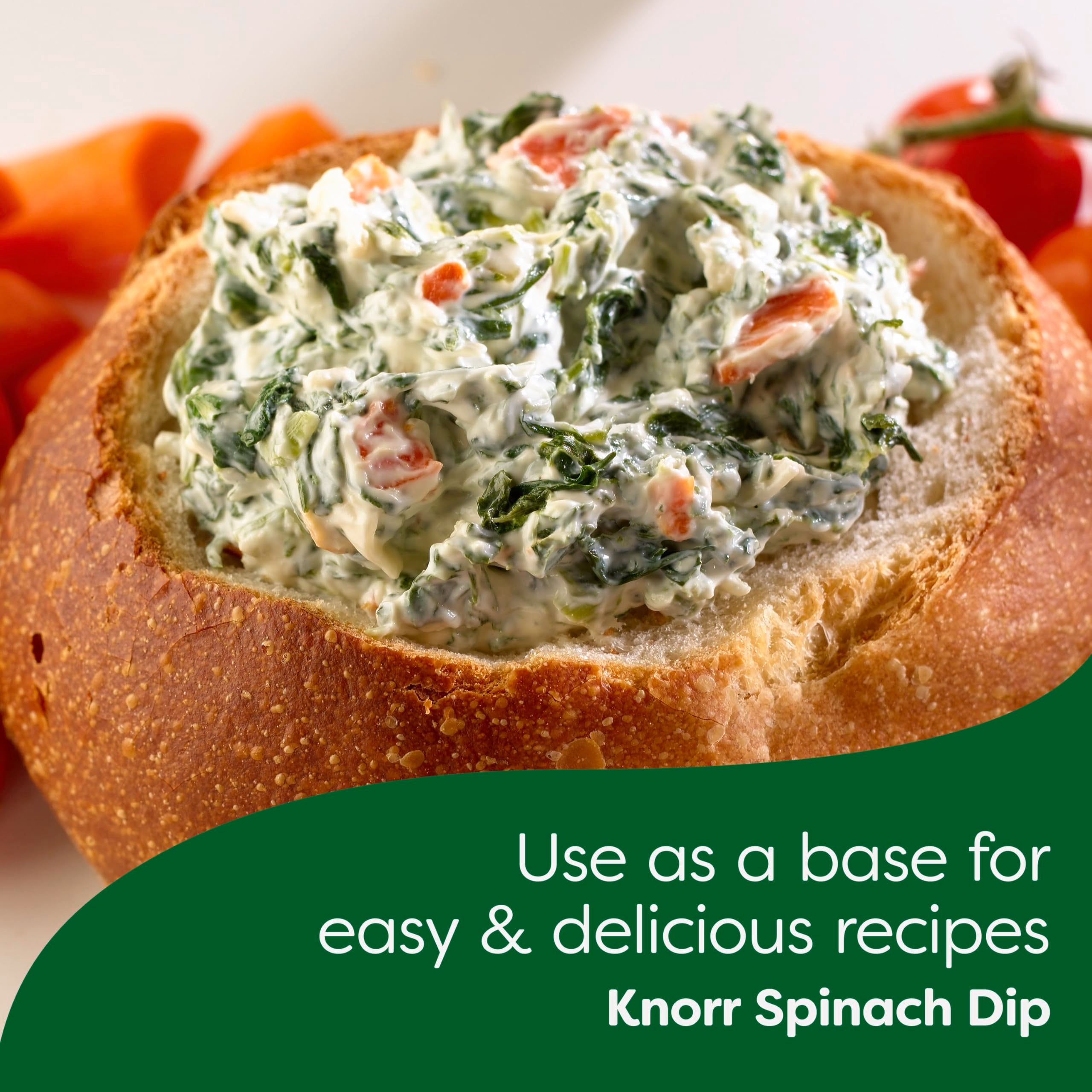 Knorr Recipe Mix Vegetable dip setup with cream cheese.