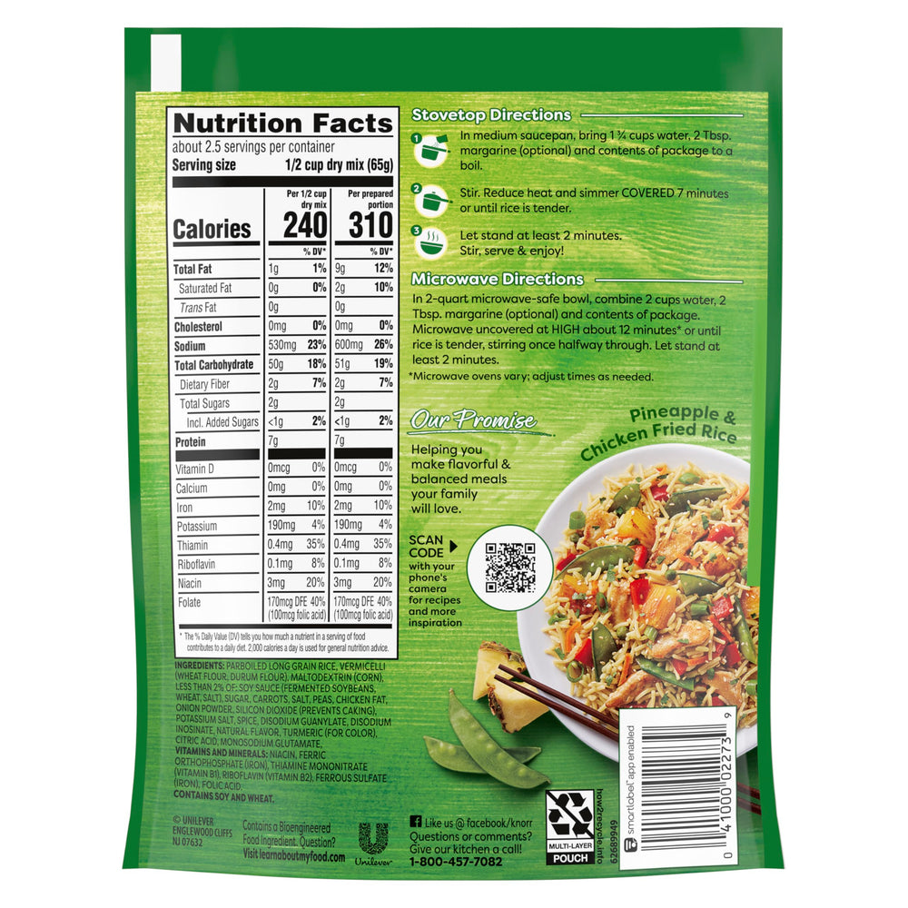 Knorr Rice Sides chicken fried rice bowl highlights sesame and soy flavors for a quick meal