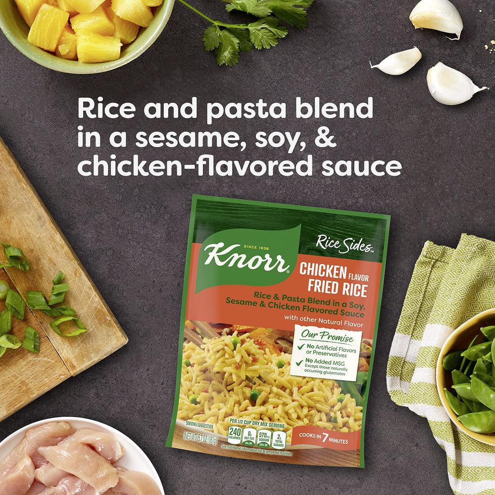 Knorr Rice Sides ingredients reveal 100% US-grown rice for a reliable base
