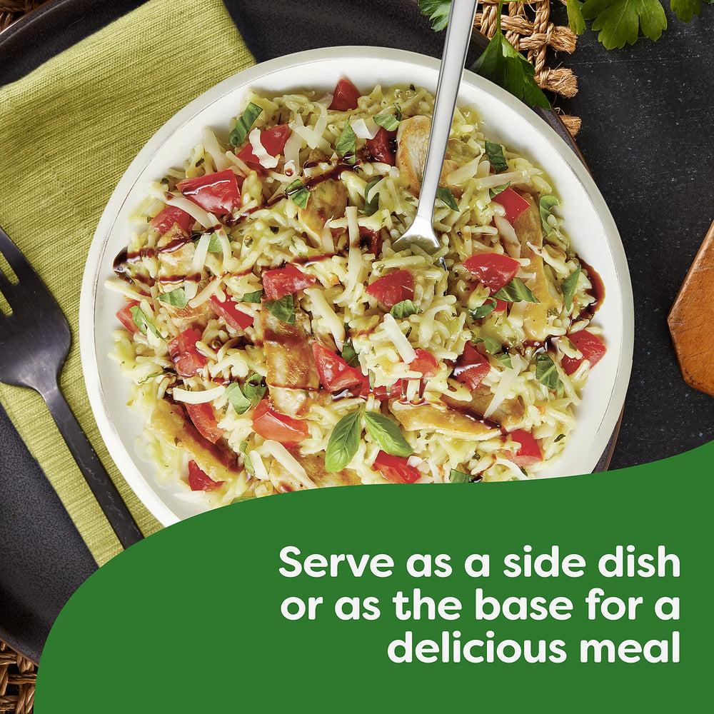Knorr Rice Sides Creamy Chicken prepared in microwave; quick 7-minute prep.