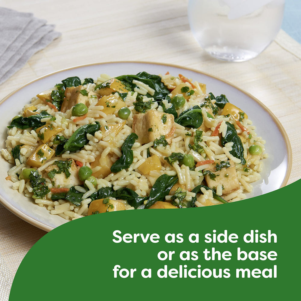 Microwave-ready Knorr Rice Sides Medley shown in a modern kitchen.