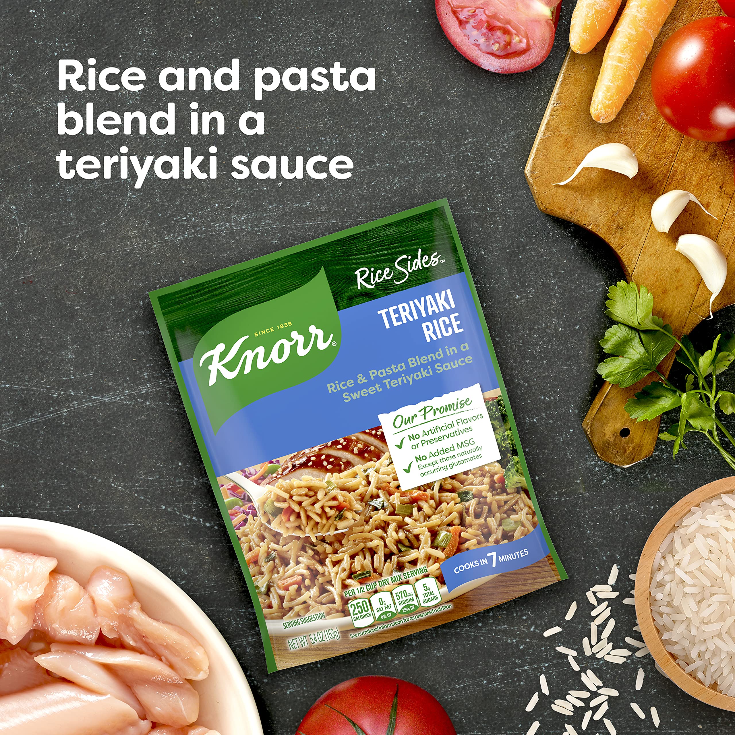 Plated Knorr Teriyaki Rice Sides as a standalone dish.