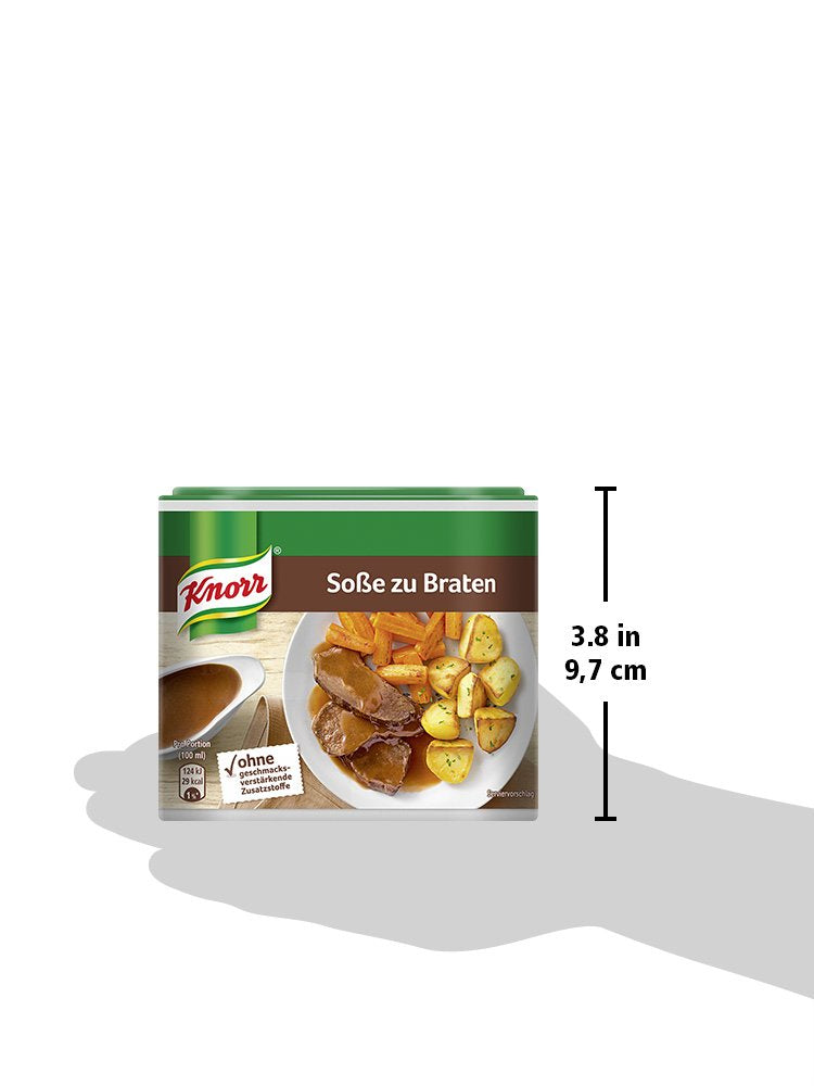 Kitchens ready with bulk Knorr Roast Gravy on pantry shelf.