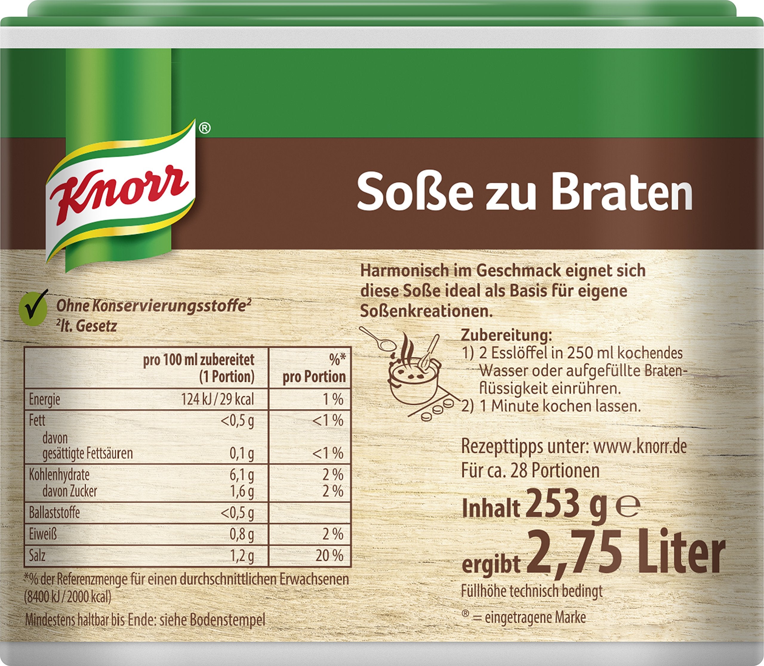 Roast served with Knorr Gravy for savory finish.