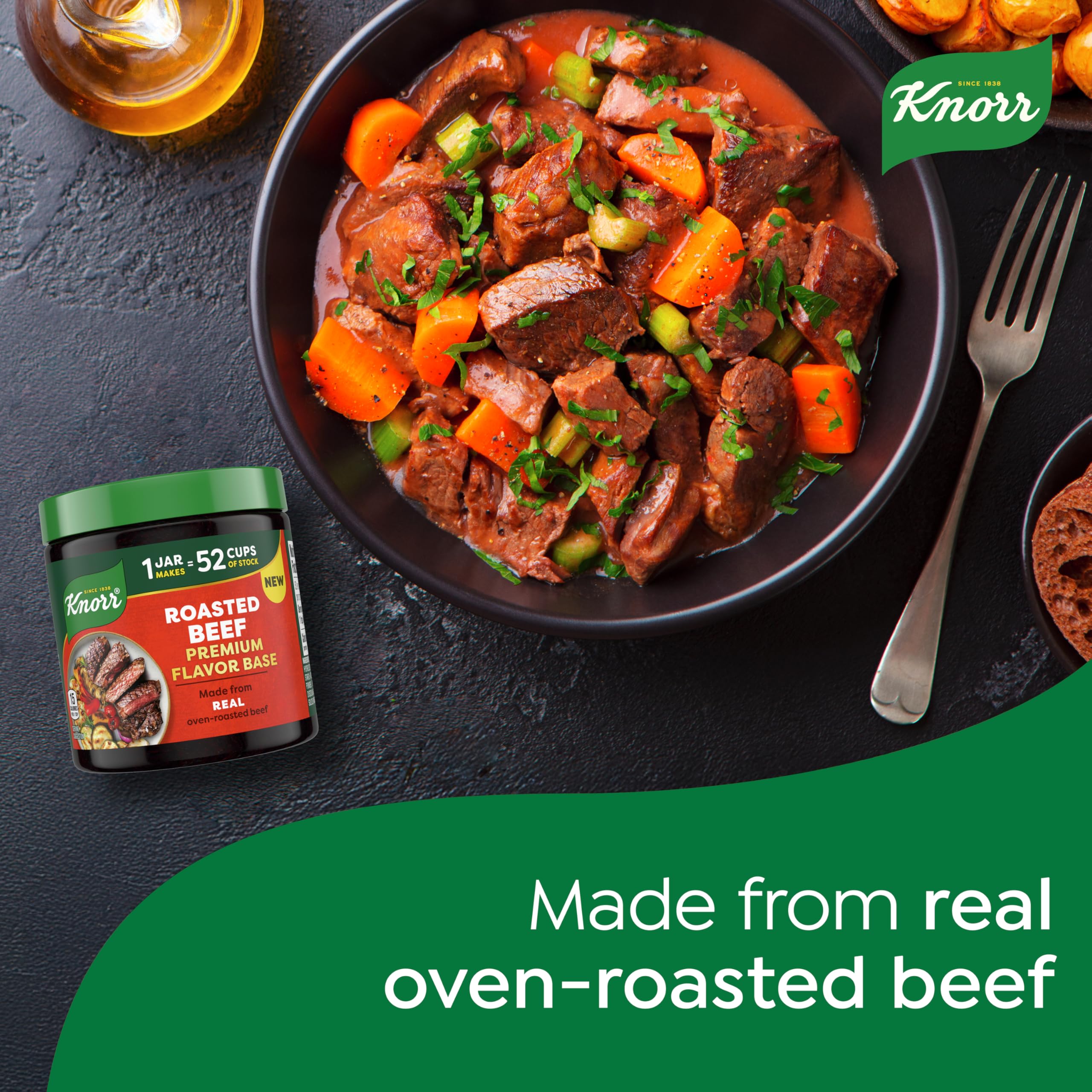 Knorr Roasted Beef Flavor Base enhances sauces and gravies with beef depth.