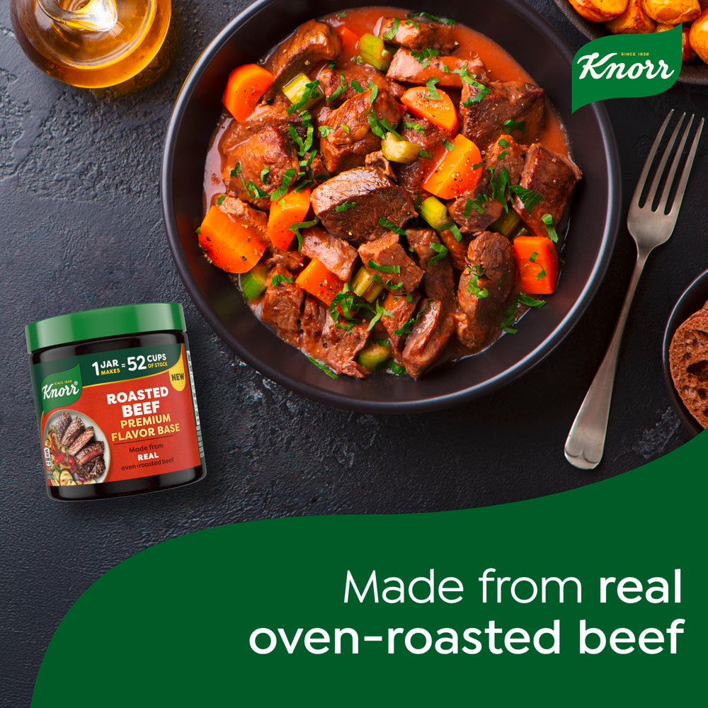 Knorr Roasted Beef Flavor Base enhances sauces and gravies with beef depth.