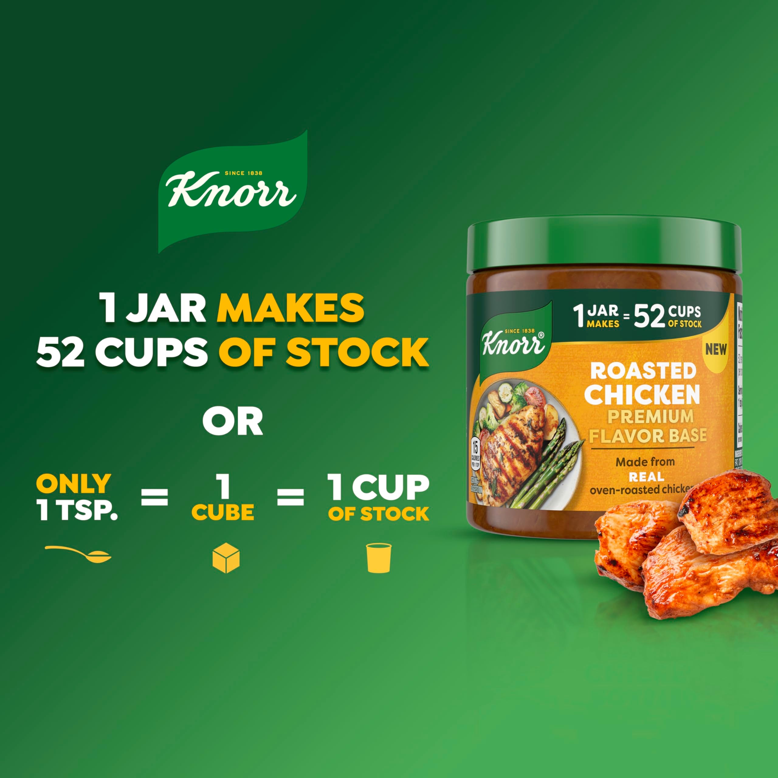 Knorr base used as a marinade to season chicken evenly