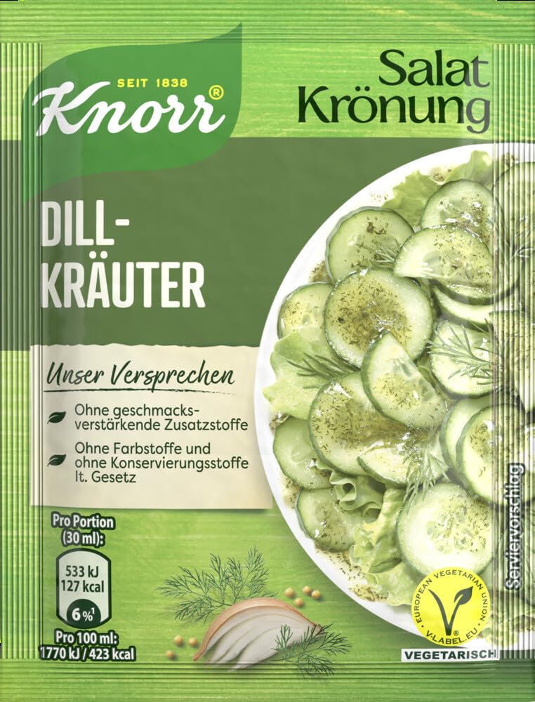 Knorr Dill Herb Salad Dressing bottle with fresh dill aroma for quick salads