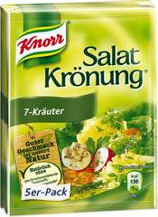 Knorr Seven-Herbs Salad Dressing bottle for fresh salads and flavor enhancement.