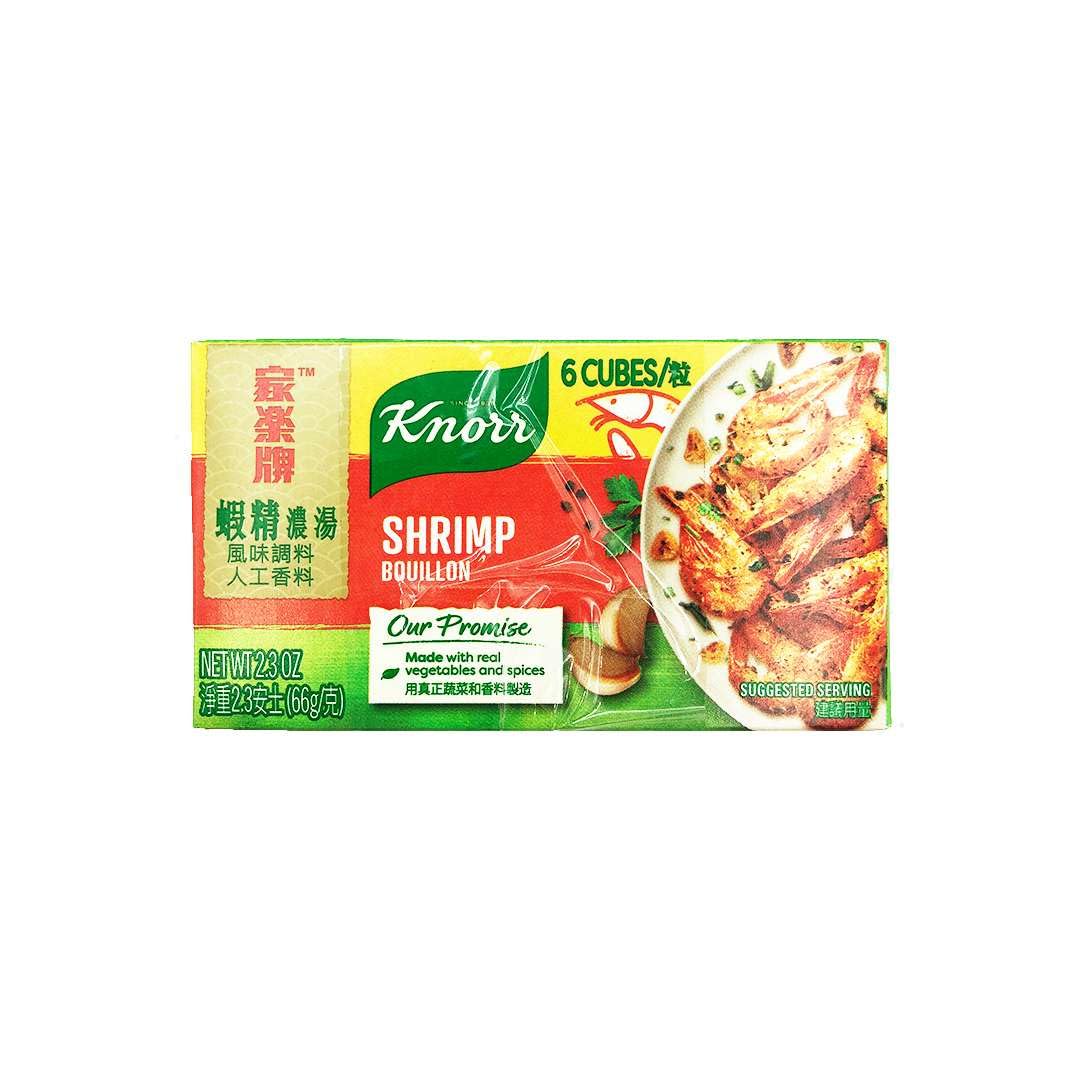 Knorr Shrimp Bouillon eight cubes per pack, ideal for quick flavor boosts