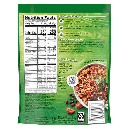 Close-up of Knorr Spanish Rice ingredients with peppers and onions.