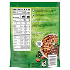 Close-up of Knorr Spanish Rice ingredients with peppers and onions.