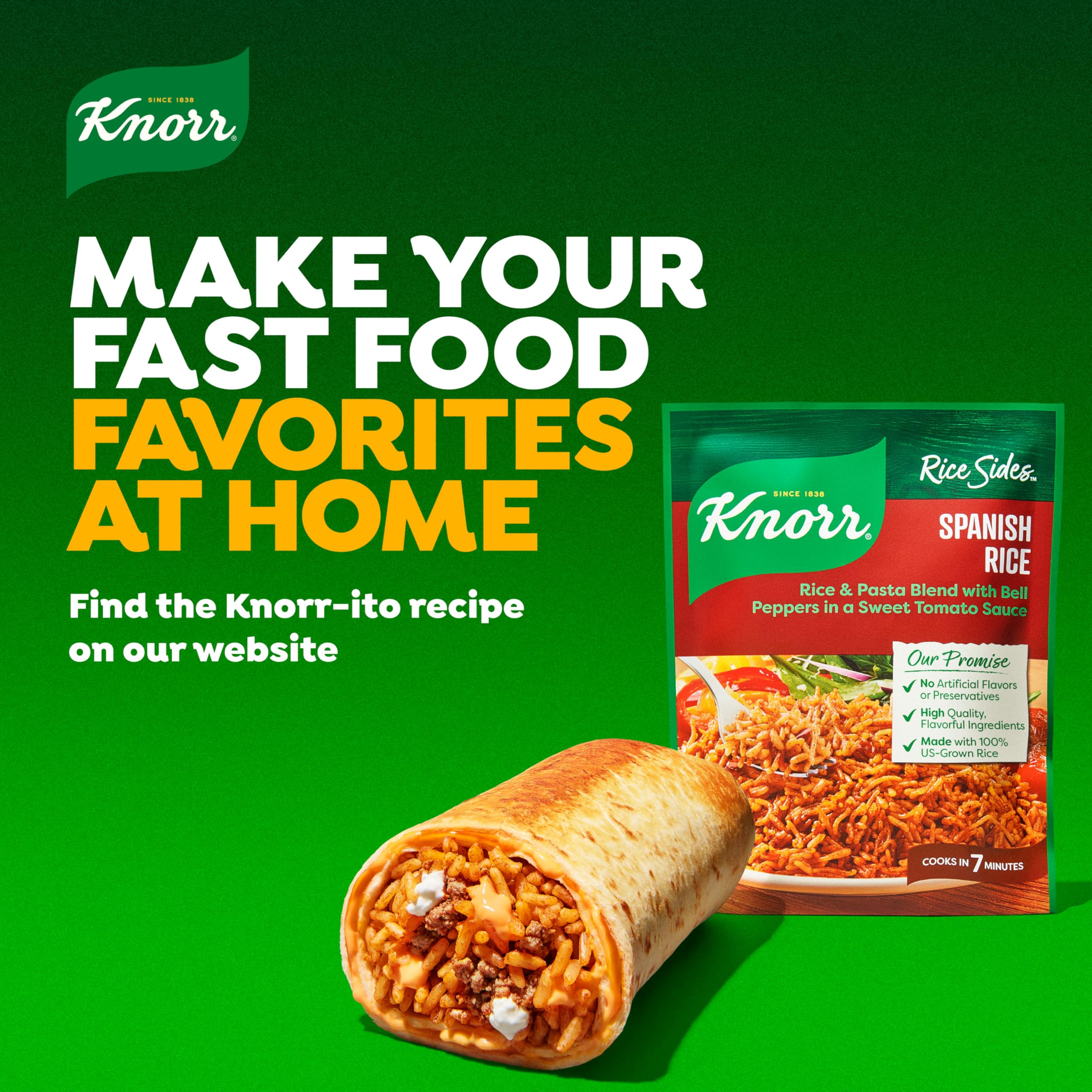 Microwave-ready Knorr Rice Sides shown for fast weeknight meals.