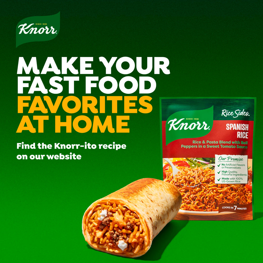 Microwave-ready Knorr Rice Sides shown for fast weeknight meals.