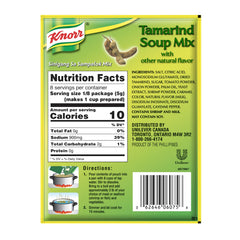 Knorr Tamarind Soup Mix dried ingredients close-up for authentic sinigang flavor.