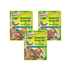 Knorr Tamarind Soup Mix packaging on shelf for quick weeknight meals.