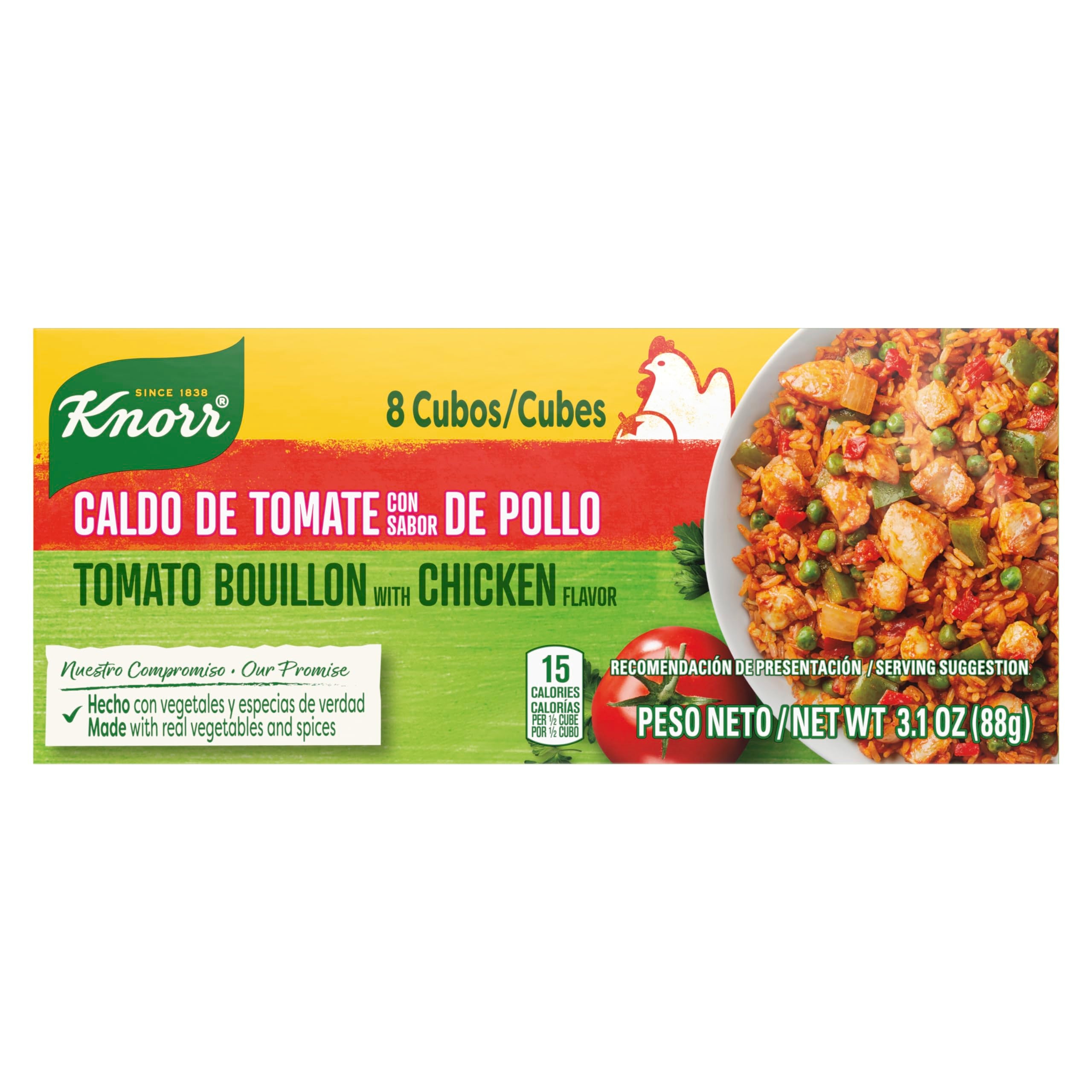 Knorr Tomato Chicken Bouillon Cubes 8 ct in package for instant flavor base