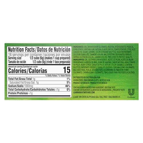 Close-up of Knorr cubes reveals tomato and chicken notes
