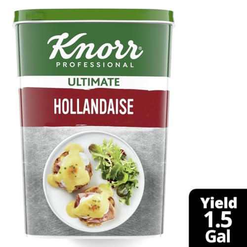 Finished Knorr Hollandaise sauce emulsion ready for plating and service.