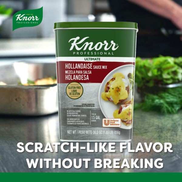 Knorr Hollandaise sauce poured over steamed vegetables for a creamy side.