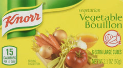 Knorr Vegetable Bouillon Cubes 12-pack front view for quick flavor.