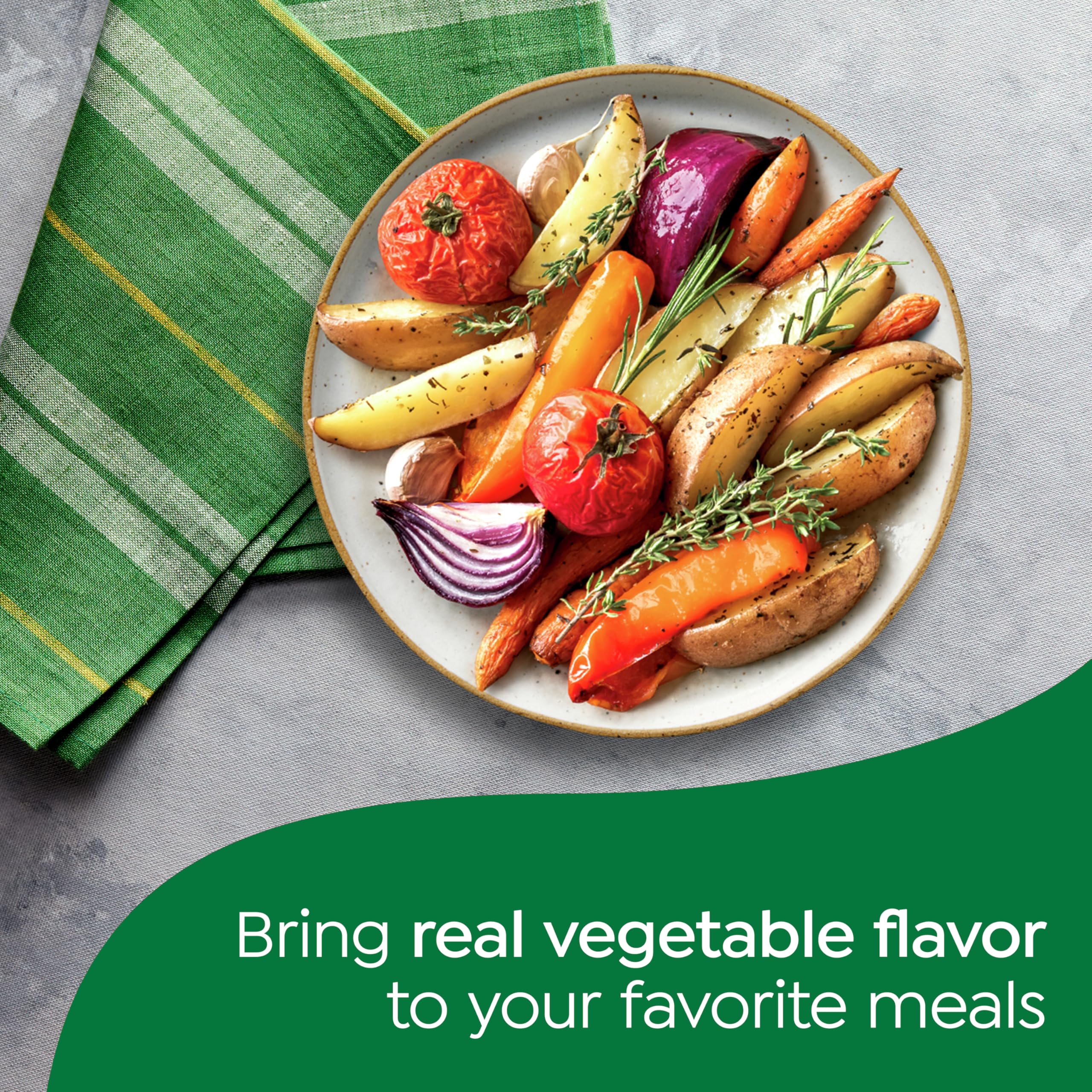 Knorr Vegetable Flavor Base boosts roasted vegetables' savor.