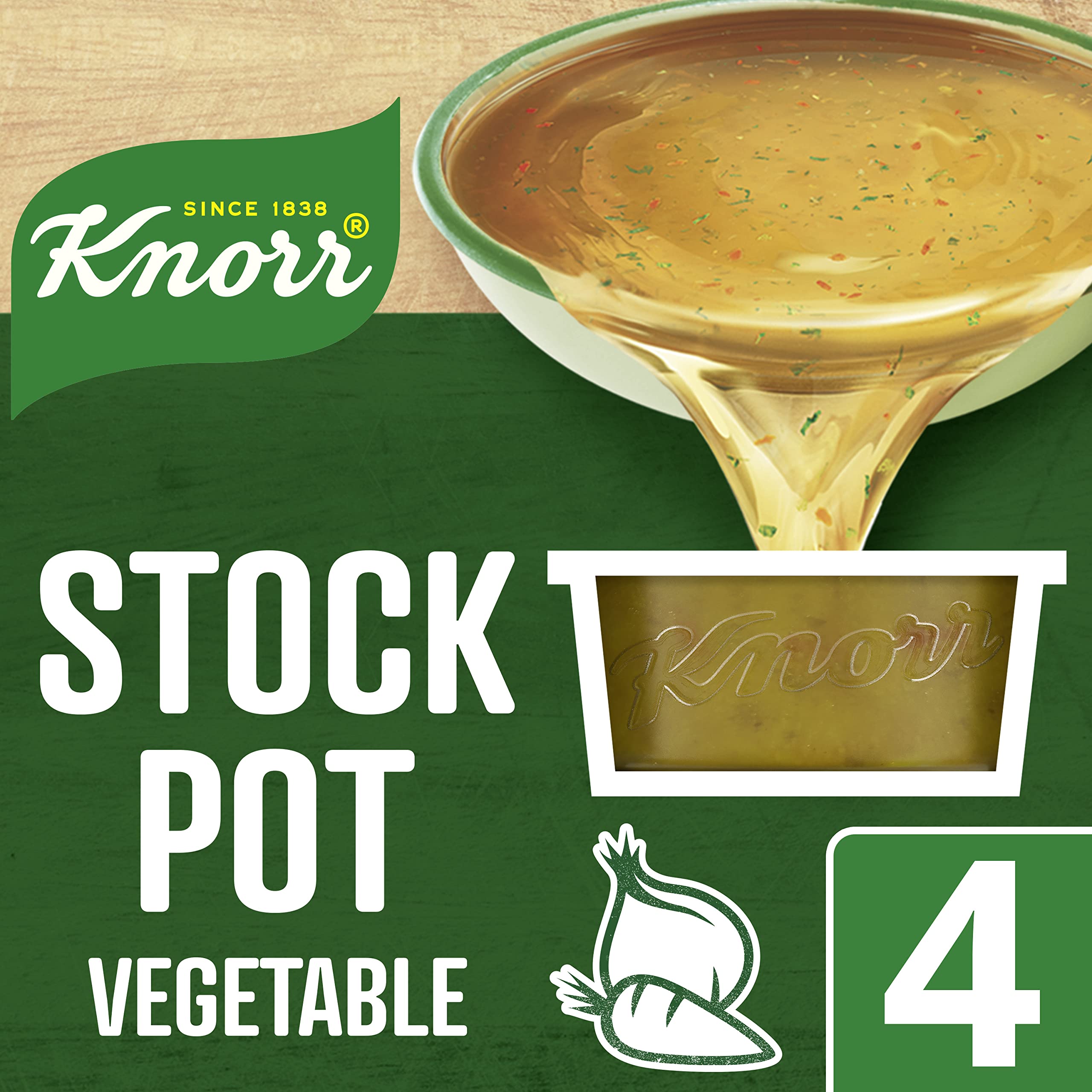 Dissolved Knorr stock for a ready-to-use vegetable broth.