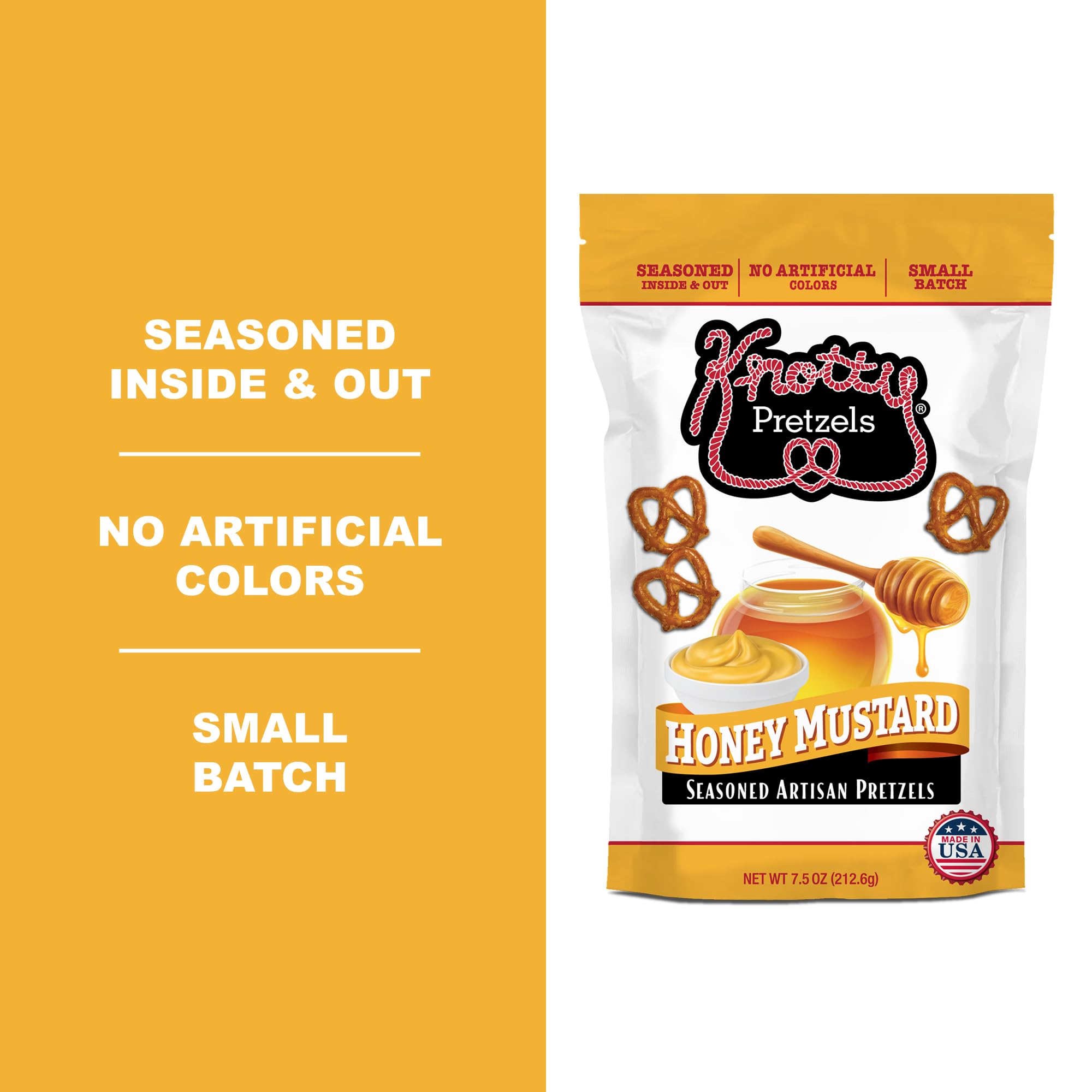 Knotty Pretzels Honey Mustard pairs well with beer styles.