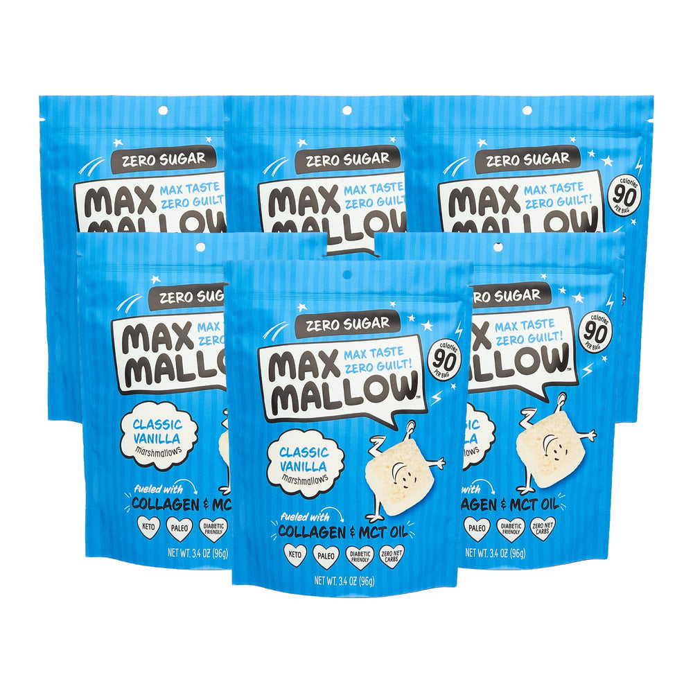 Know Brainer Max Mallow packaging featuring sugar-free marshmallows for keto snacking