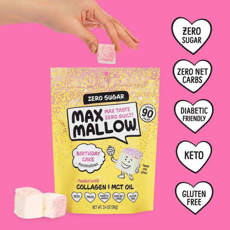 Know Brainer Max Mallow sugar-free marshmallows ideal for sugar-free s'mores.