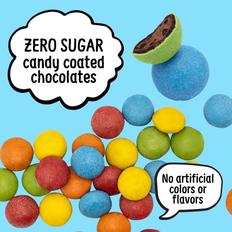 Know Brainer YumYums colorful veggie-dyed chocolate visuals.