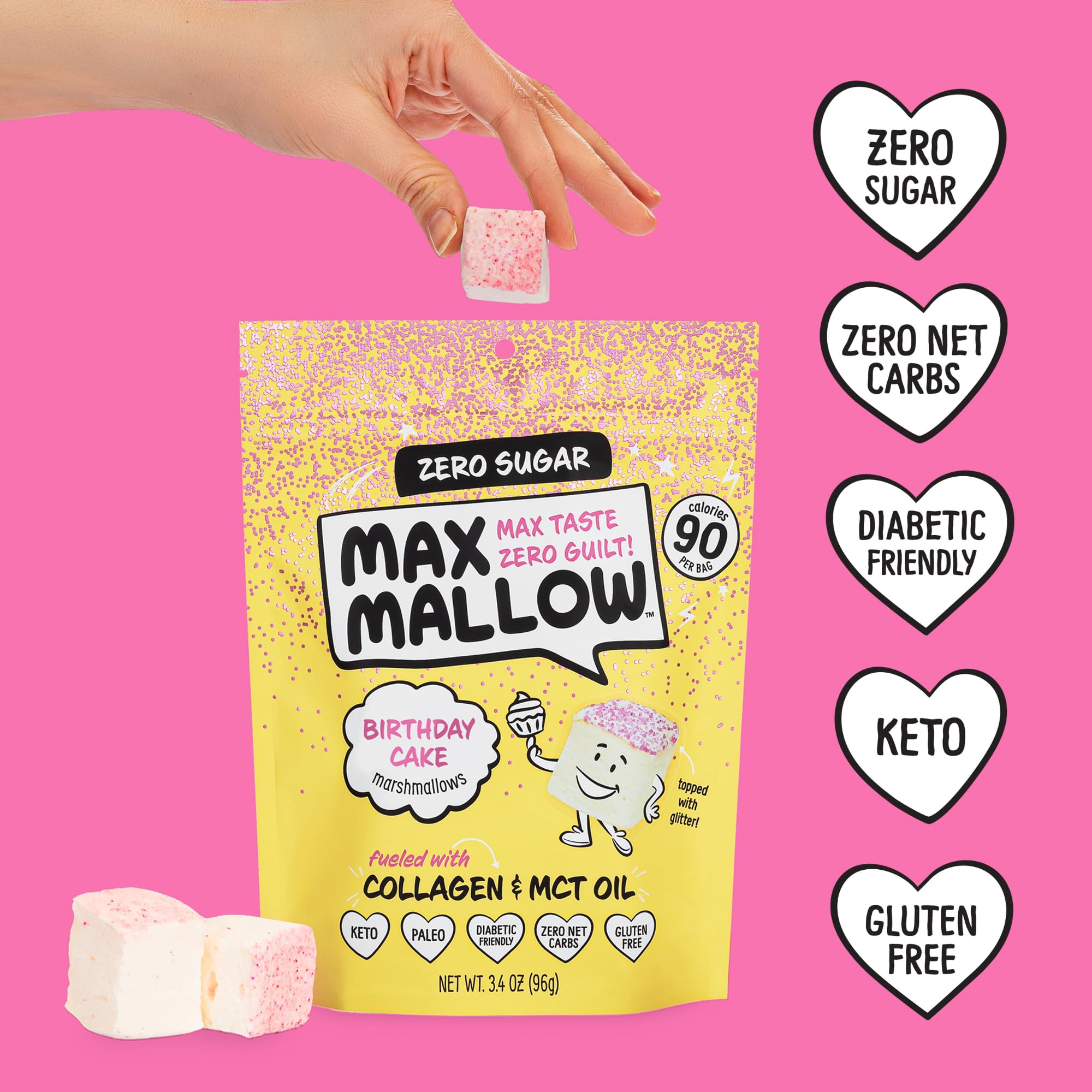 Know Brainer Max Mallow Vanilla Lightning flavor detail captures bold, sugar-free bite